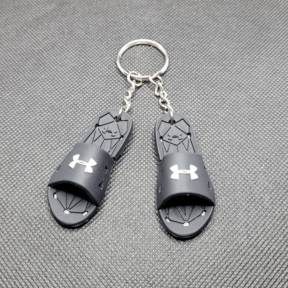 Under Armour Black Slides 3D Keychain, Shoe Novelty Gift
